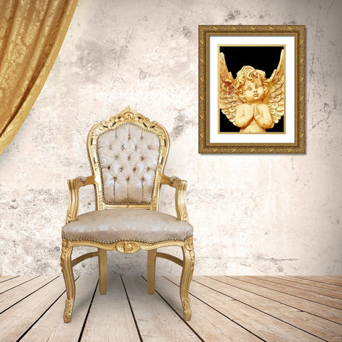 Golden Angel Gold Ornate Wood Framed Art Print with Double Matting by Prime, Marcus