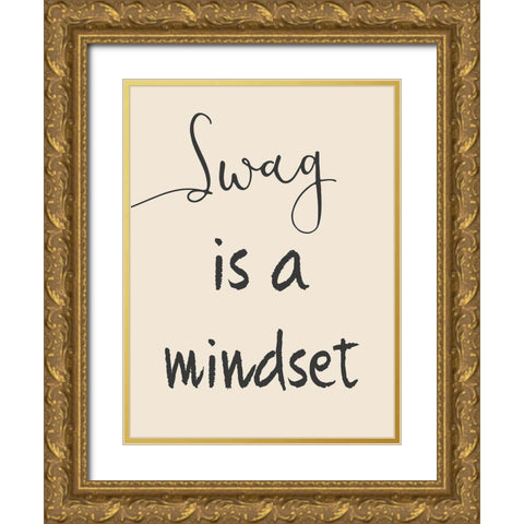 Swag Mindset Gold Ornate Wood Framed Art Print with Double Matting by Prime, Marcus
