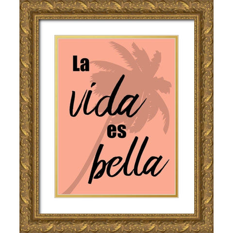 Vida Gold Ornate Wood Framed Art Print with Double Matting by Prime, Marcus