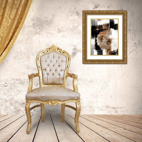 Painted Distressed 2 Gold Ornate Wood Framed Art Print with Double Matting by Prime, Marcus