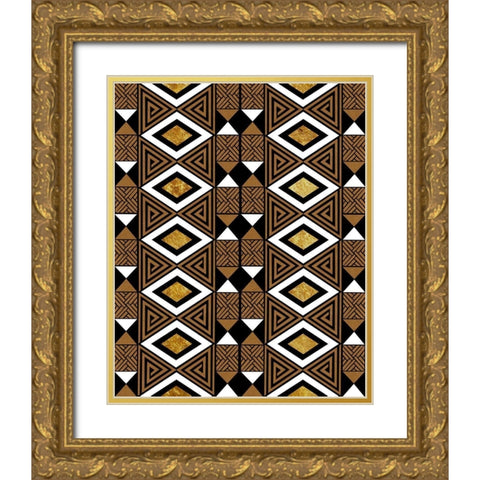 Bogolan Tradition 3 Gold Ornate Wood Framed Art Print with Double Matting by Prime, Marcus