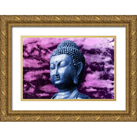 Skyline Buddha Gold Ornate Wood Framed Art Print with Double Matting by Prime, Marcus