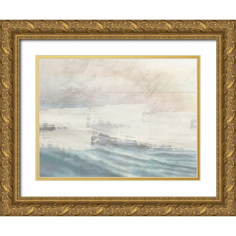 Flaring Ocean Gold Ornate Wood Framed Art Print with Double Matting by Prime, Marcus
