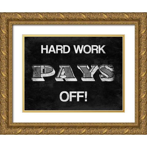 Pays Off Gold Ornate Wood Framed Art Print with Double Matting by Prime, Marcus