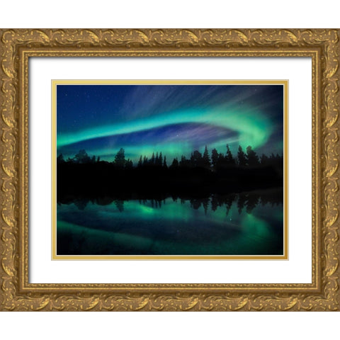 Borealis Dreams 8 Gold Ornate Wood Framed Art Print with Double Matting by Prime, Marcus