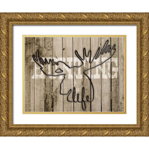 Hunting Life 1 Gold Ornate Wood Framed Art Print with Double Matting by Prime, Marcus