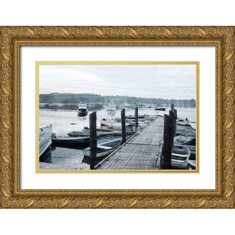 Foggy Sailing 1 Gold Ornate Wood Framed Art Print with Double Matting by Prime, Marcus