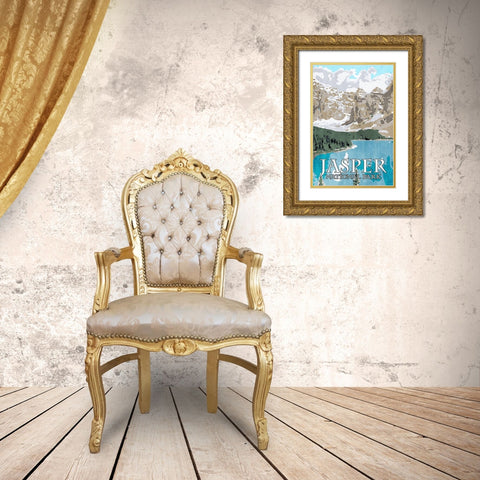 Jasper National Park Gold Ornate Wood Framed Art Print with Double Matting by Prime, Marcus