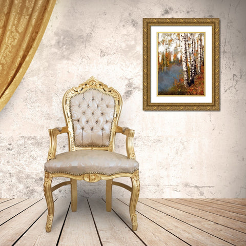 Birch Dream Gold Ornate Wood Framed Art Print with Double Matting by Prime, Marcus