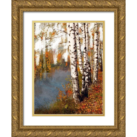 Birch Dream Gold Ornate Wood Framed Art Print with Double Matting by Prime, Marcus
