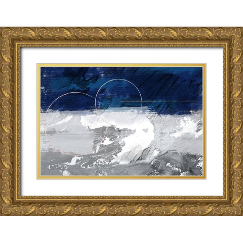 Indigo Storm 1 Gold Ornate Wood Framed Art Print with Double Matting by Prime, Marcus