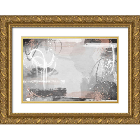Blush Exchange 1 Gold Ornate Wood Framed Art Print with Double Matting by Prime, Marcus
