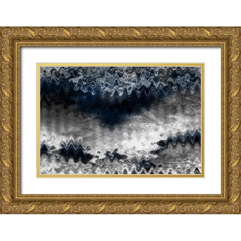 Indigo Sonic 1 Gold Ornate Wood Framed Art Print with Double Matting by Prime, Marcus