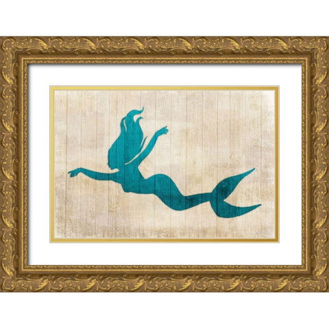 Ocean Siren Gold Ornate Wood Framed Art Print with Double Matting by Prime, Marcus