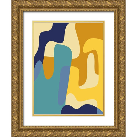 Vibrant Theory 2 Gold Ornate Wood Framed Art Print with Double Matting by Prime, Marcus