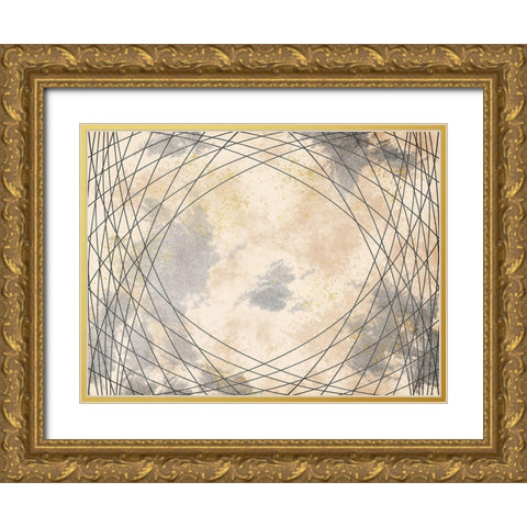 Mesmerizing Lines Gold Ornate Wood Framed Art Print with Double Matting by Prime, Marcus