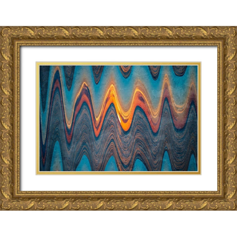 Desired Flow Gold Ornate Wood Framed Art Print with Double Matting by Prime, Marcus