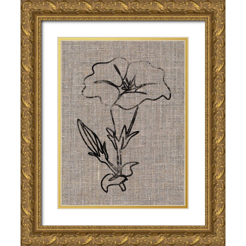 Linen Beauty Gold Ornate Wood Framed Art Print with Double Matting by Prime, Marcus