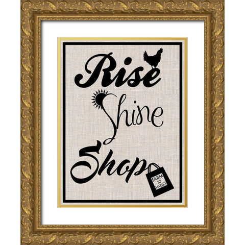 Rise Shine Shop Gold Ornate Wood Framed Art Print with Double Matting by Prime, Marcus