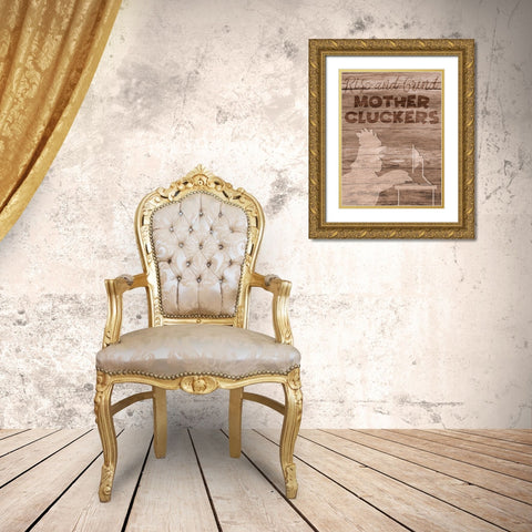 Rise And Grind Gold Ornate Wood Framed Art Print with Double Matting by Prime, Marcus
