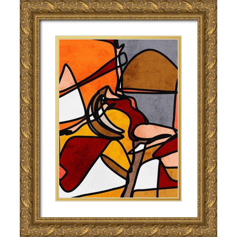Desired Flow Gold Ornate Wood Framed Art Print with Double Matting by Prime, Marcus