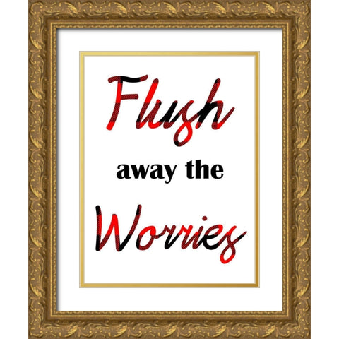 Flush Worries Gold Ornate Wood Framed Art Print with Double Matting by Prime, Marcus