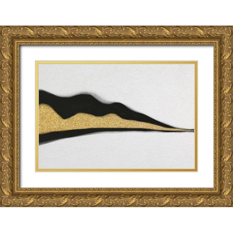 Golden Streams 1 Gold Ornate Wood Framed Art Print with Double Matting by Prime, Marcus