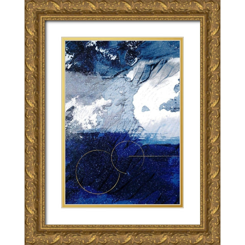 Infinity Indigo 1 Gold Ornate Wood Framed Art Print with Double Matting by Prime, Marcus