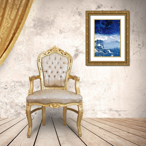 Infinity Indigo 2 Gold Ornate Wood Framed Art Print with Double Matting by Prime, Marcus