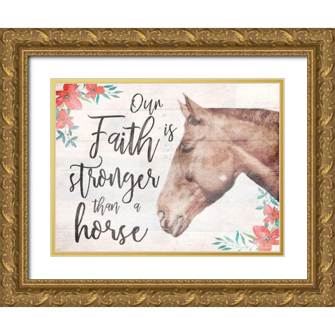 Strong Faith 1 Gold Ornate Wood Framed Art Print with Double Matting by Prime, Marcus