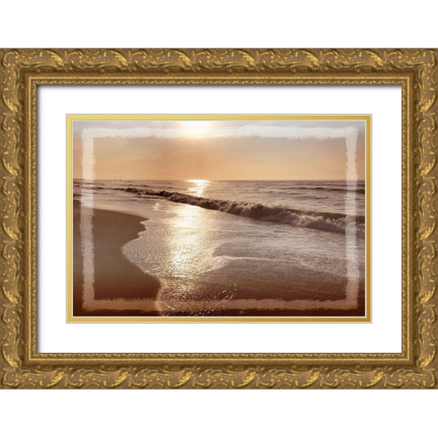 Ocean Window Gold Ornate Wood Framed Art Print with Double Matting by Prime, Marcus