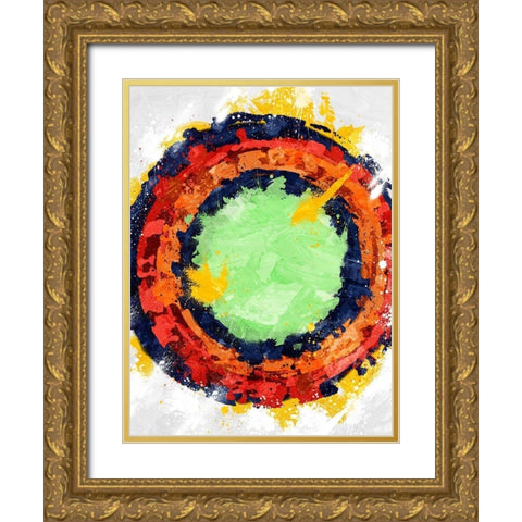 Crayon Blast Gold Ornate Wood Framed Art Print with Double Matting by Prime, Marcus