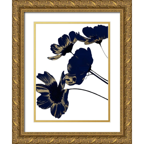 Indigo Shine 1 Gold Ornate Wood Framed Art Print with Double Matting by Prime, Marcus