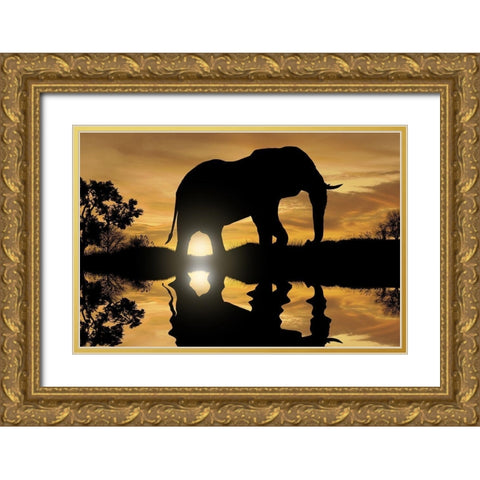 Calming Walk 1 Gold Ornate Wood Framed Art Print with Double Matting by Prime, Marcus