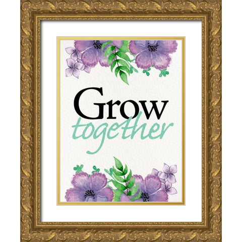 Grow Together Gold Ornate Wood Framed Art Print with Double Matting by Prime, Marcus
