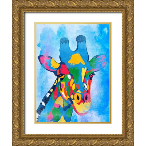 Colorful Safari 1 Gold Ornate Wood Framed Art Print with Double Matting by Prime, Marcus