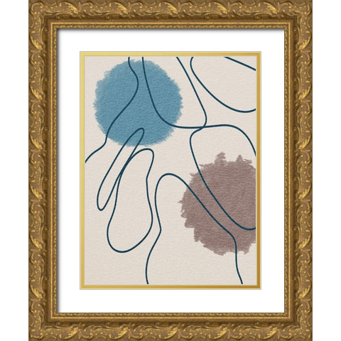 Scribble Wonder 1 Gold Ornate Wood Framed Art Print with Double Matting by Prime, Marcus