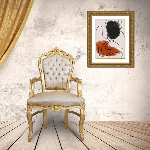 Scribble Dribble 2 Gold Ornate Wood Framed Art Print with Double Matting by Prime, Marcus