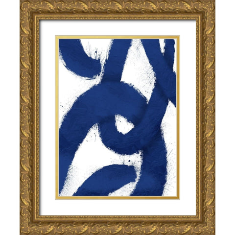 Paint Scribble 1 Gold Ornate Wood Framed Art Print with Double Matting by Prime, Marcus