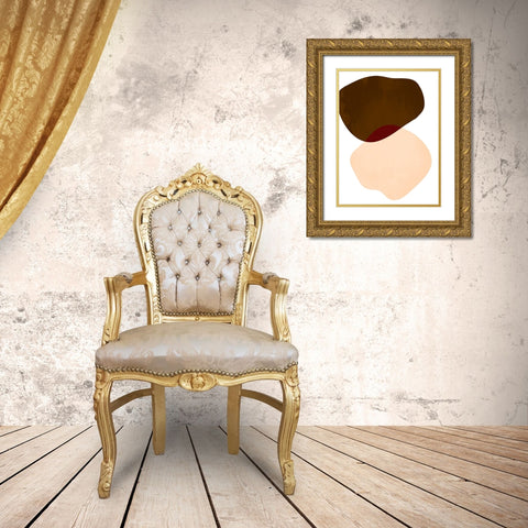 Rubbing Rocks 1 Gold Ornate Wood Framed Art Print with Double Matting by Prime, Marcus
