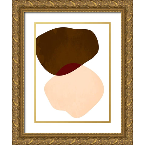 Rubbing Rocks 1 Gold Ornate Wood Framed Art Print with Double Matting by Prime, Marcus