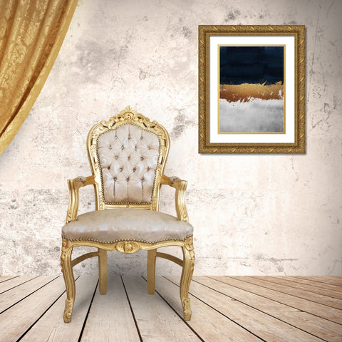 Glitzy Strike 1 Gold Ornate Wood Framed Art Print with Double Matting by Prime, Marcus