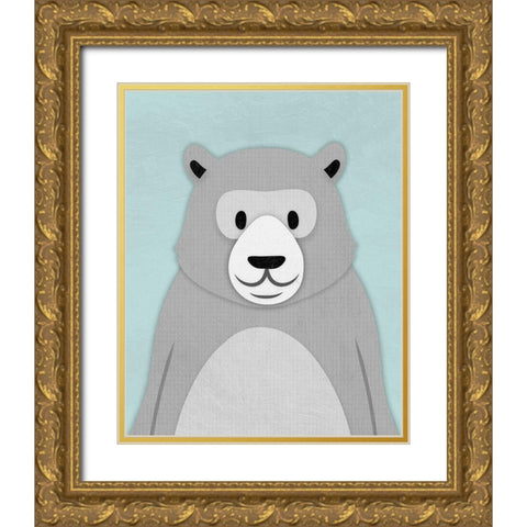 Sweet Bear 1 Gold Ornate Wood Framed Art Print with Double Matting by Prime, Marcus