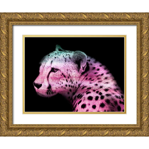 Fun Cheetah 1 Gold Ornate Wood Framed Art Print with Double Matting by Prime, Marcus