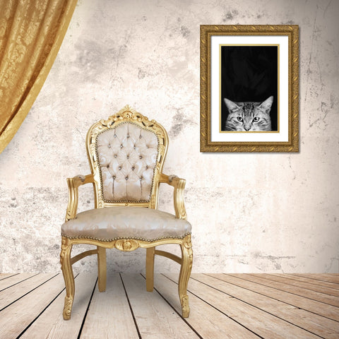 Sneaky Stare 1 Gold Ornate Wood Framed Art Print with Double Matting by Prime, Marcus