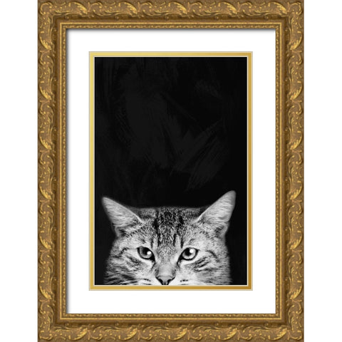 Sneaky Stare 1 Gold Ornate Wood Framed Art Print with Double Matting by Prime, Marcus