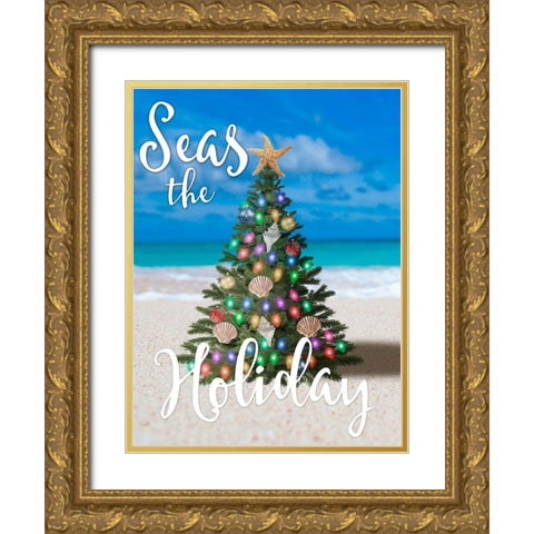 Salty Holiday 1 Gold Ornate Wood Framed Art Print with Double Matting by Prime, Marcus
