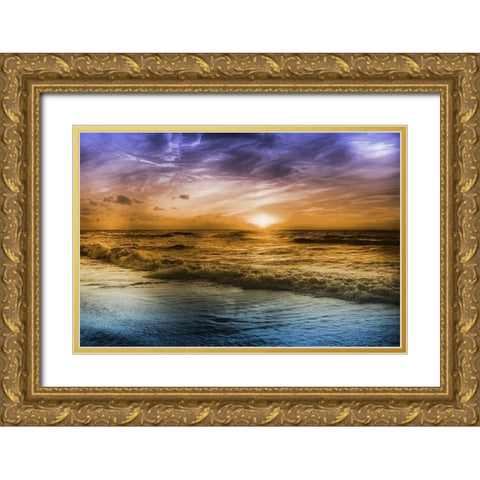 Striking Sunrise 1 Gold Ornate Wood Framed Art Print with Double Matting by Prime, Marcus