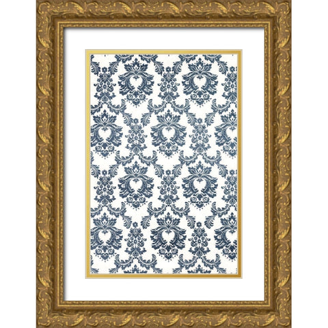 Descending Flourish 1 Gold Ornate Wood Framed Art Print with Double Matting by Prime, Marcus