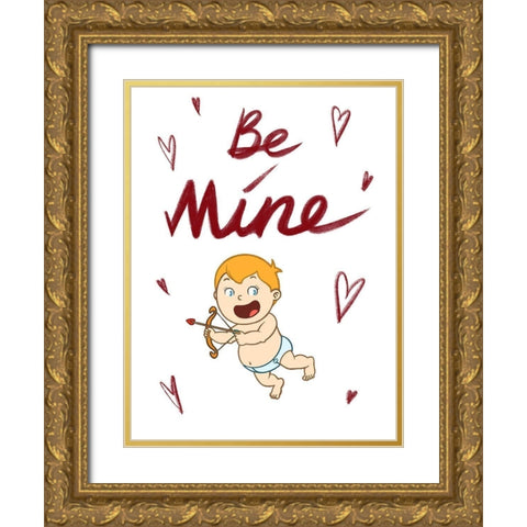 Be Mine 1 Gold Ornate Wood Framed Art Print with Double Matting by Prime, Marcus